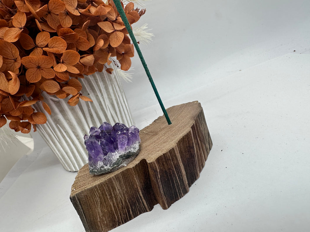 Amethyst Cluster Handmade Incense Holder