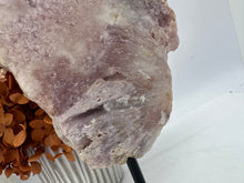 Load image into Gallery viewer, Brazilian Pink Amethyst Slab on stand
