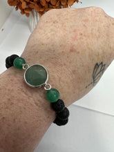 Load image into Gallery viewer, Gem Bracelet with Lava Bead
