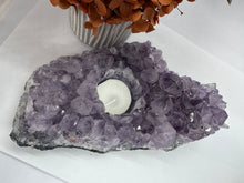 Load image into Gallery viewer, Brazilian Amethyst Cluster Candle Holder
