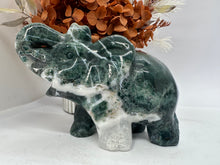 Load image into Gallery viewer, Large Moss Agate Elephant
