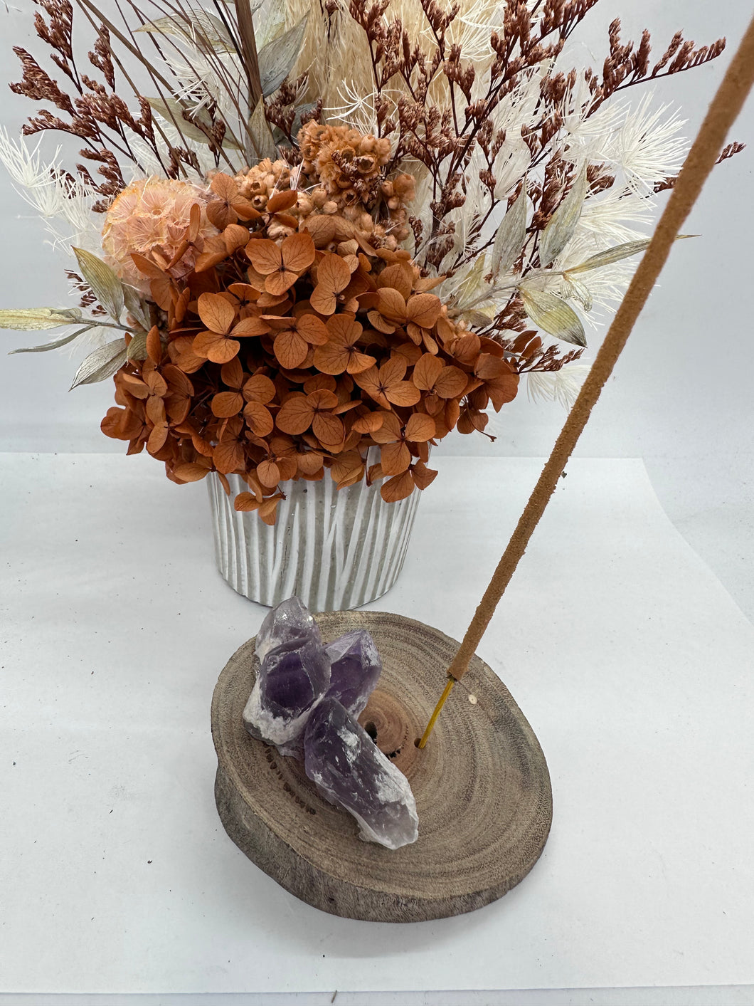 Amethyst Flower Handmade Incense Holder
