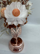 Load image into Gallery viewer, Selenite With Sunstone Lotus on stand
