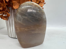 Load image into Gallery viewer, (2)Peach with Black Moonstone Flashy Freeform

