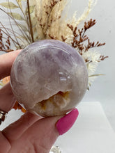 Load image into Gallery viewer, Pink Flower Agate with Amethyst
