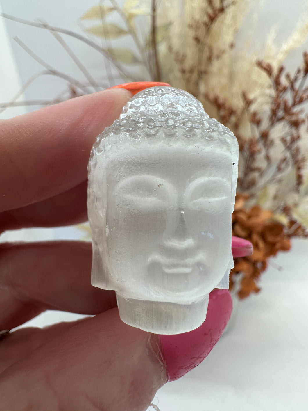 Buddha Polished Selenite Carving