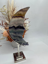Load image into Gallery viewer, (4) Fluorite Moon On Stand
