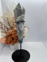 Load image into Gallery viewer, (5)Blue Moss Agate Wand on Stand
