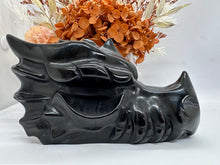 Load image into Gallery viewer, Large Blk Obsidian Dragon Head
