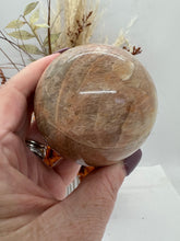 Load image into Gallery viewer, Moonstone with Sunstone Sphere
