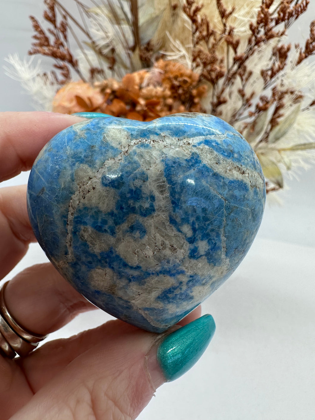 Blue Sodolite with Hackmanite Heart