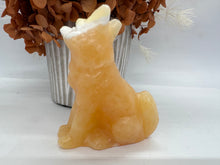 Load image into Gallery viewer, Orange Calcite Handcarved Fox
