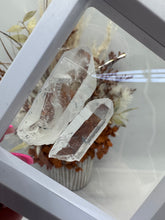 Load image into Gallery viewer, (10) Lemurian Quartz with Stibnite in case
