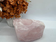 Load image into Gallery viewer, Rose Quartz Rough Candle Holder
