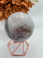 Load image into Gallery viewer, Black Flower Agate Sphere
