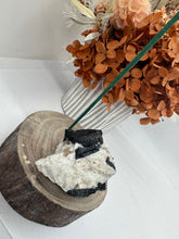 Load image into Gallery viewer, Tourmaline in Feldspar Handmade Incense Holder
