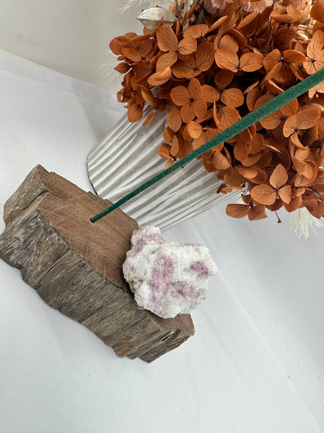 Pink Tourmaline Handmade Incense Holder