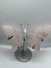 Load image into Gallery viewer, Rose Quartz with fire inclusions wings
