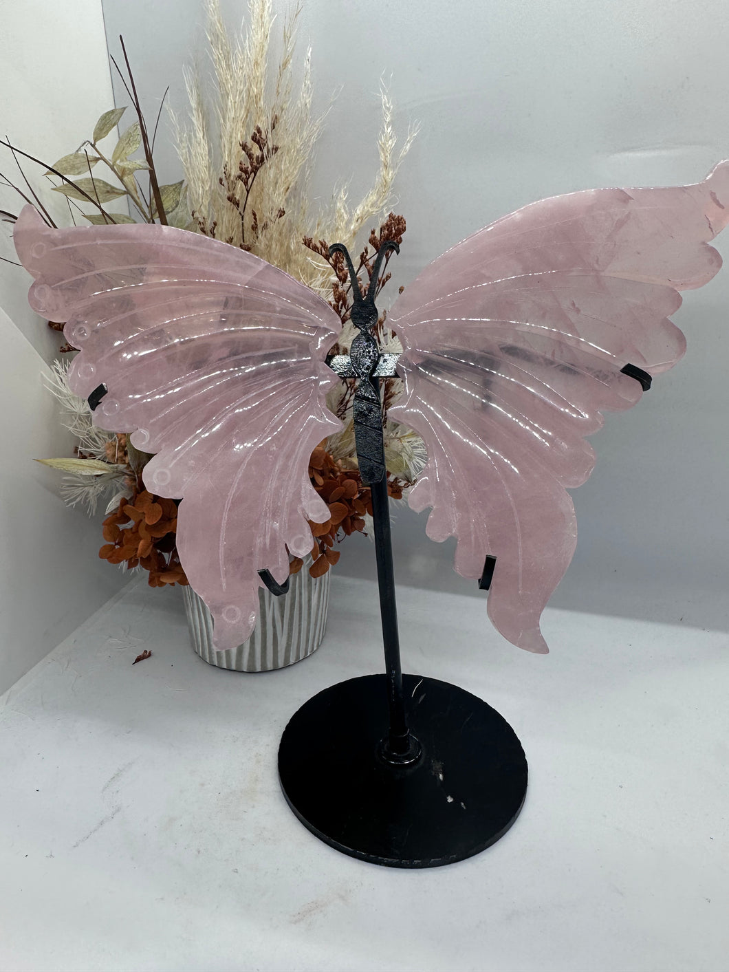 Rose Quartz Butterfly Wings
